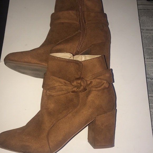 Women’s Faux Suede Just Fab Booties - Picture 2 of 12